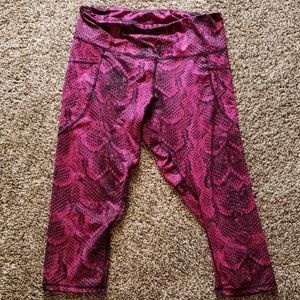 👖 pink snake print yoga capris